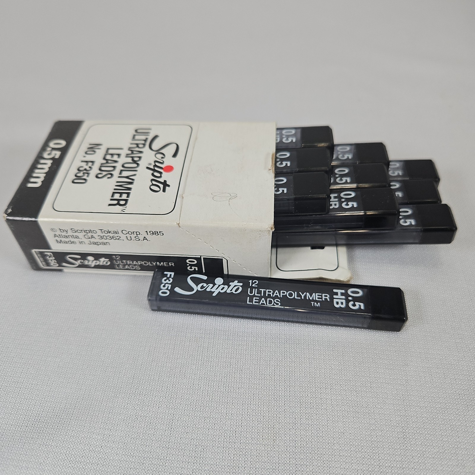 Vintage Scripto Ultrapolymer Pencil Lead Refill .5mm Lot of 10 Tubes x 12 #F350