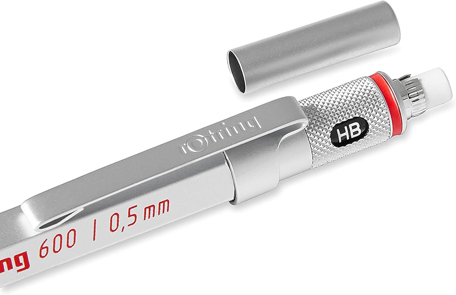 New Rotring 600 Silver 0.5mm Mechanical Pencil 1904-445 from Japan