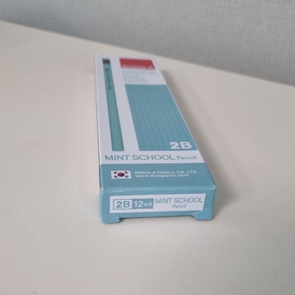 School Pencil 2B Mint 24 Pcs (12×2 Pack) Made in Korea Student Writing Drawing