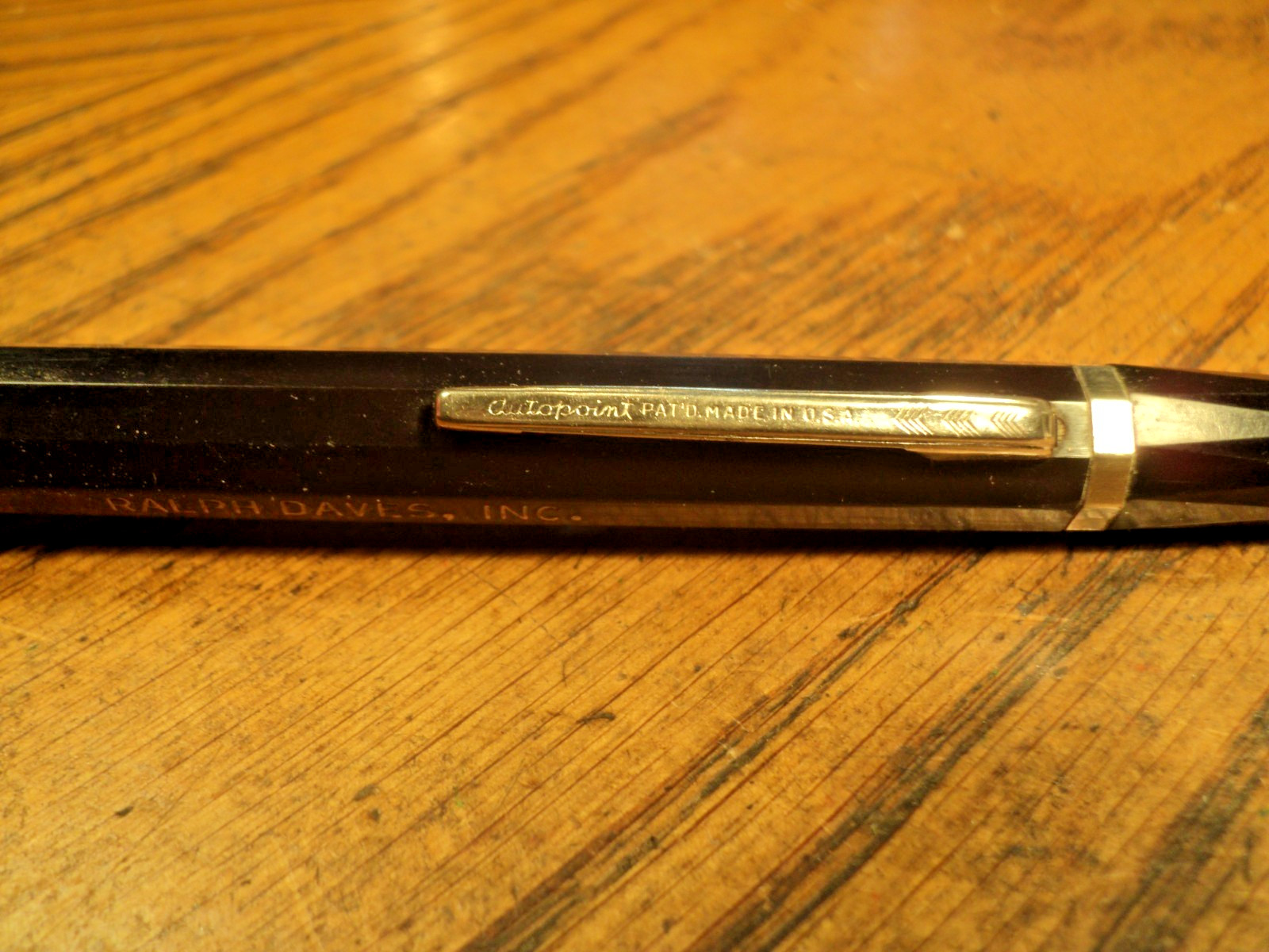 Vintage Autopoint Mechanical Pencil Ralph Daves Inc Grain- Feed 5-3/4″ Long USA