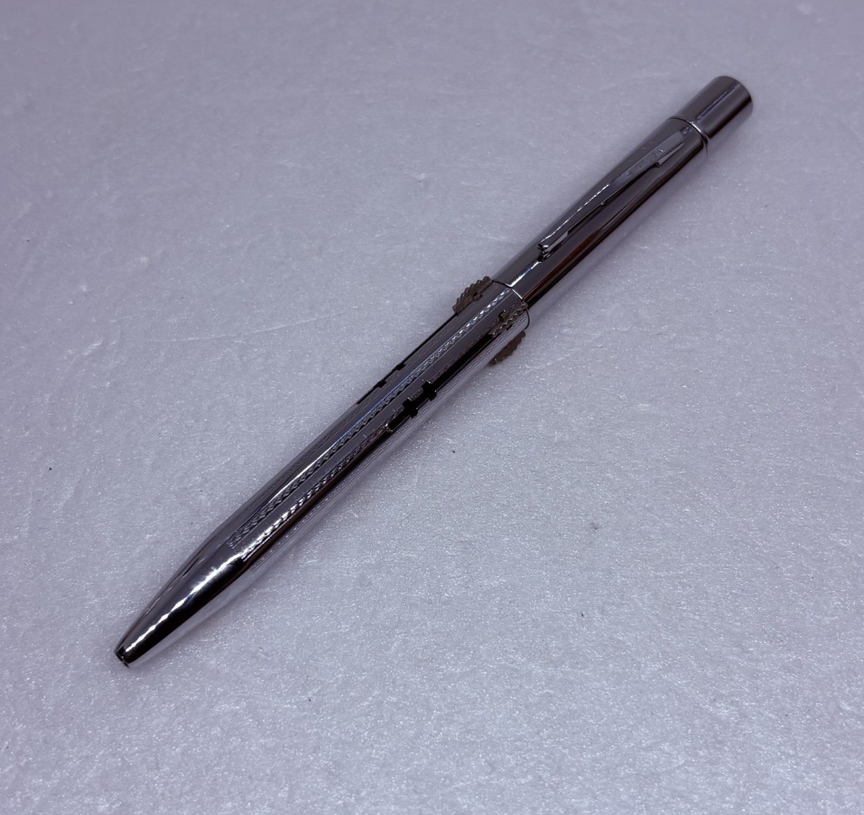 Vintage Norma Chrome Multi 4 Color Mechanical Pencil USA w/ Box #104 Works 7