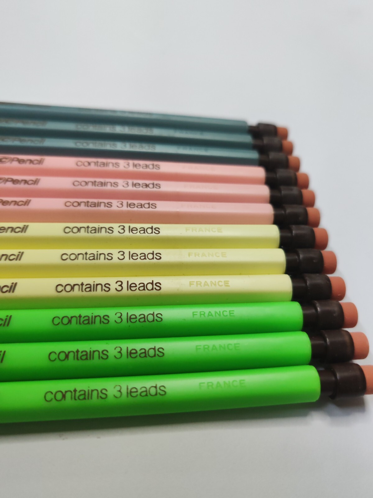 Bic New Vintage Very Rare Color Mechanical Pencil 12 Pcs / France , 80S