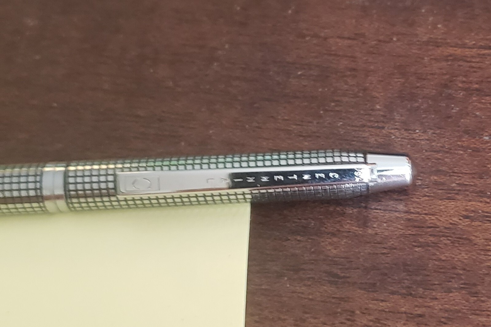 Vtg Centennial USA Mechanical Pencil Silver Tone Black Lined Body Gold End P99
