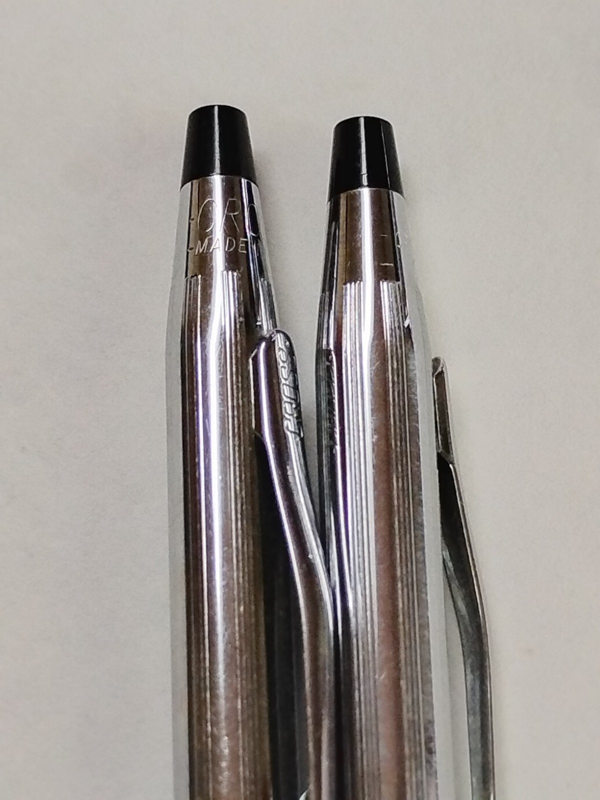 Vintage Cross Silver Chrome Mechanical Pencil and Pen Set Made in USA #P10