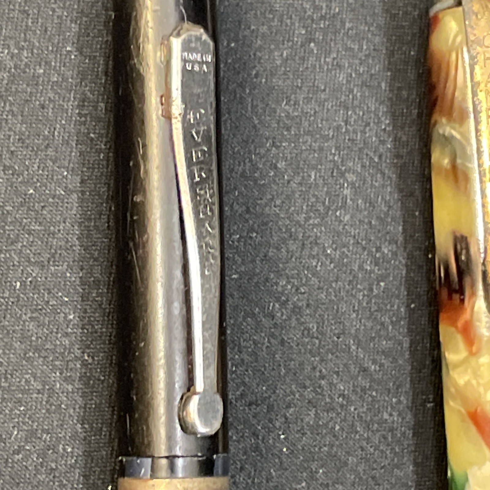 Vintage 1940s-50s Eversharp Black & Blue, Champion Multi-Color Celluloid Pencils