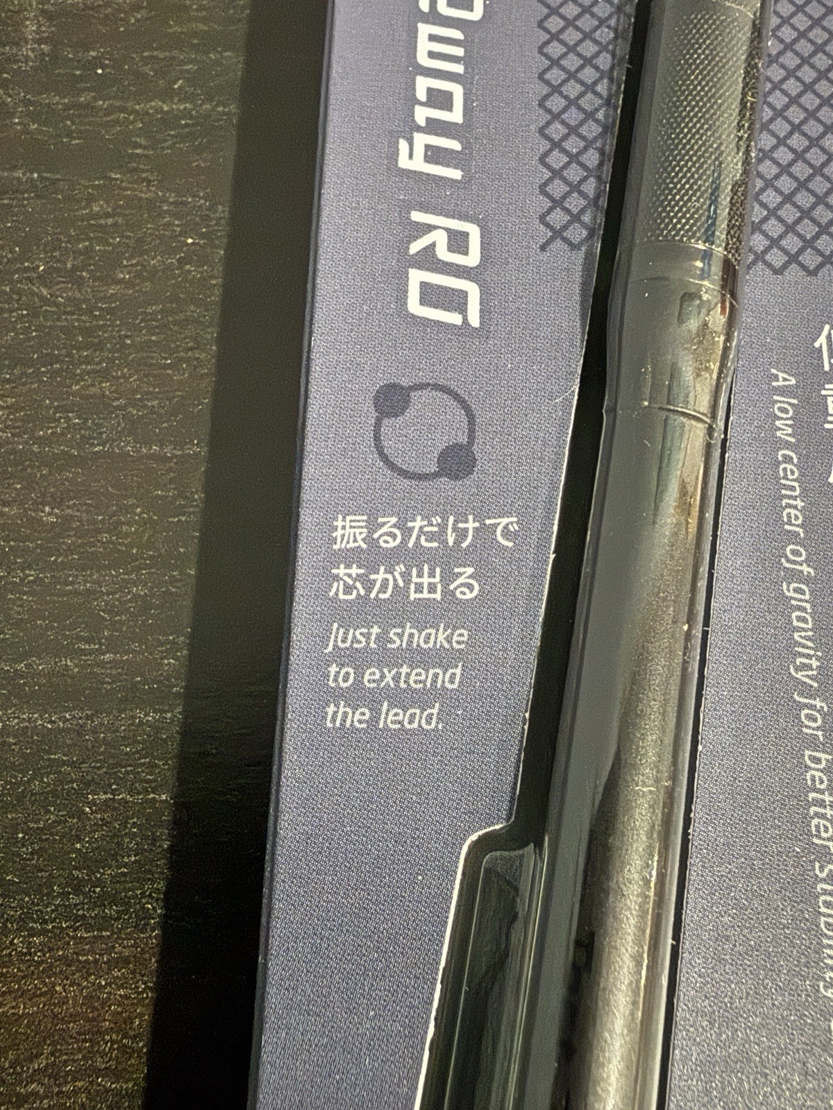 Zebra Mechanical Pencil Tect Two-Way RO Dark Black Shake To Advance Lead Fancy