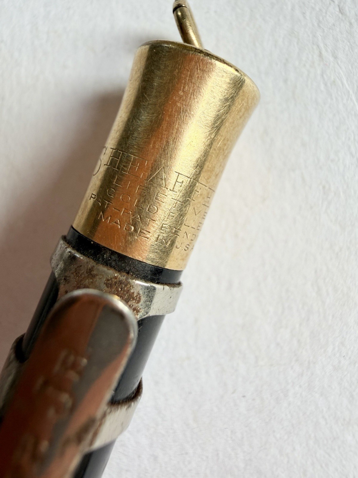 Antique Sheaffer’s Lifetime Gold Filled Mechanical Pencil Crown Top Black
