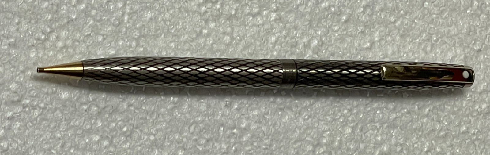 Vintage Sheaffer Imperial Sterling Silver Diamond Grid Mechanical Pencil Working