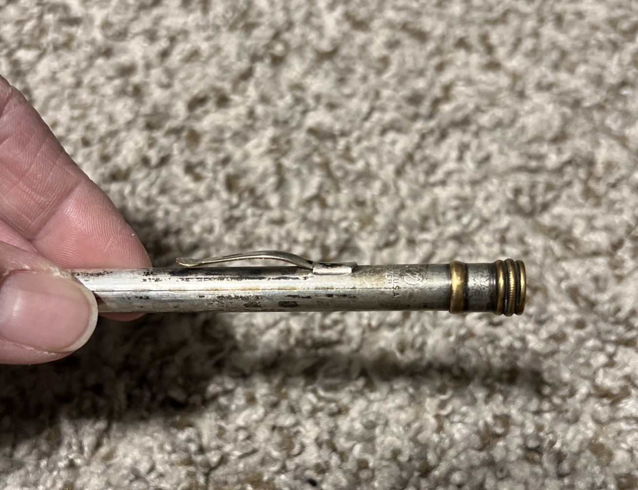 Antique Art Deco Redipoint Ingersoll Rolled Silver Mechanical Pencil 1.18 MM Lea