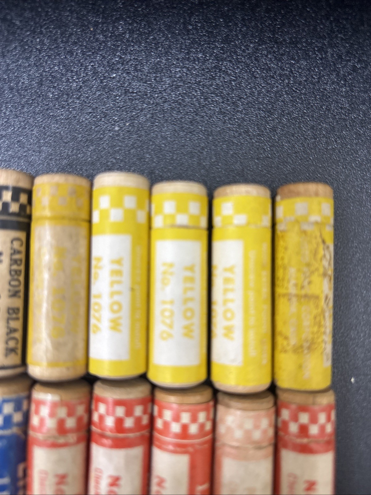 Vintage Listo Leads – Red, Black, Blue & Yellow – 16 Tube Lot