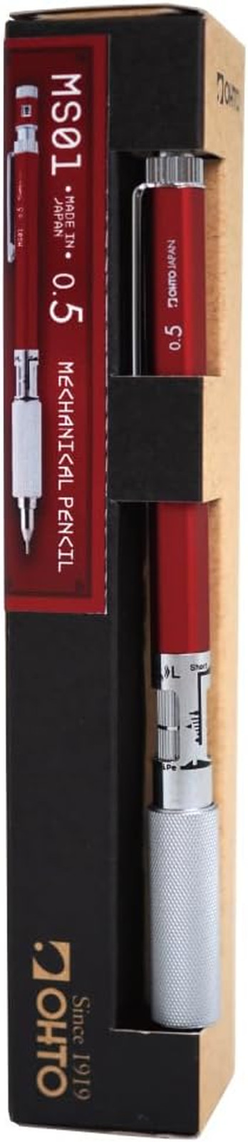 OHTO MS01 Mechanical Pencil, High-Functionality All-Metal Aluminum and Brass Bod