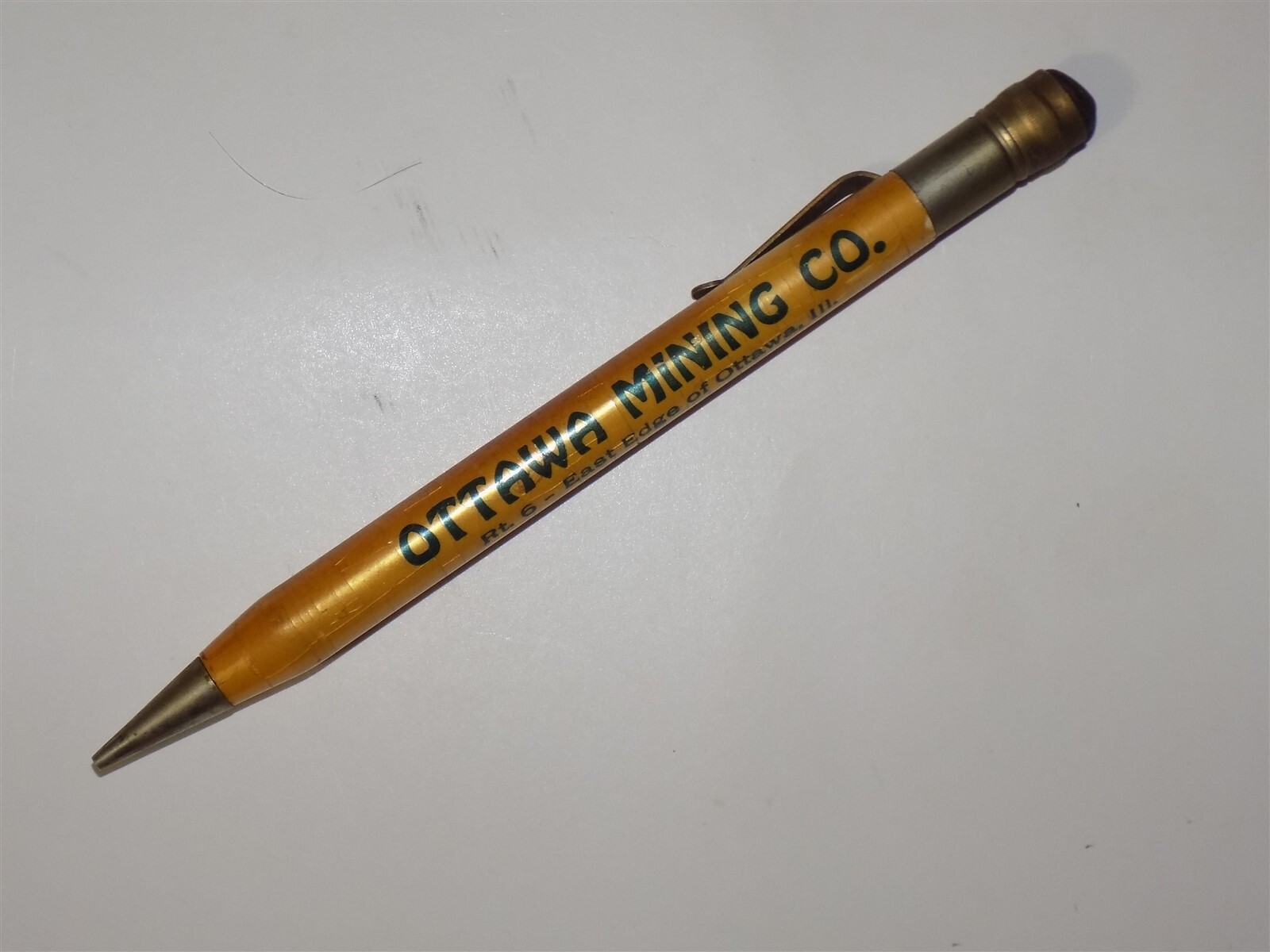 Vtg. Mechanical Pencil Bassco Coal Ottawa Mining Co. Ottawa, Illinois