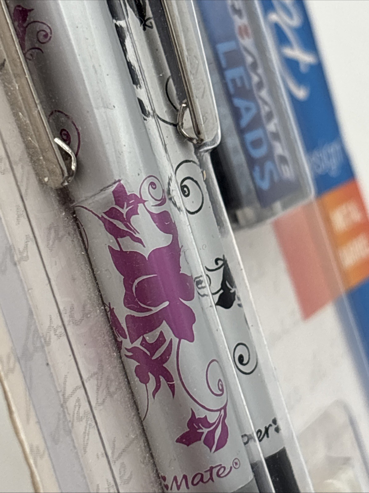 Paper mate metal barrel design #2 mechanical pencil floral Design discontinued