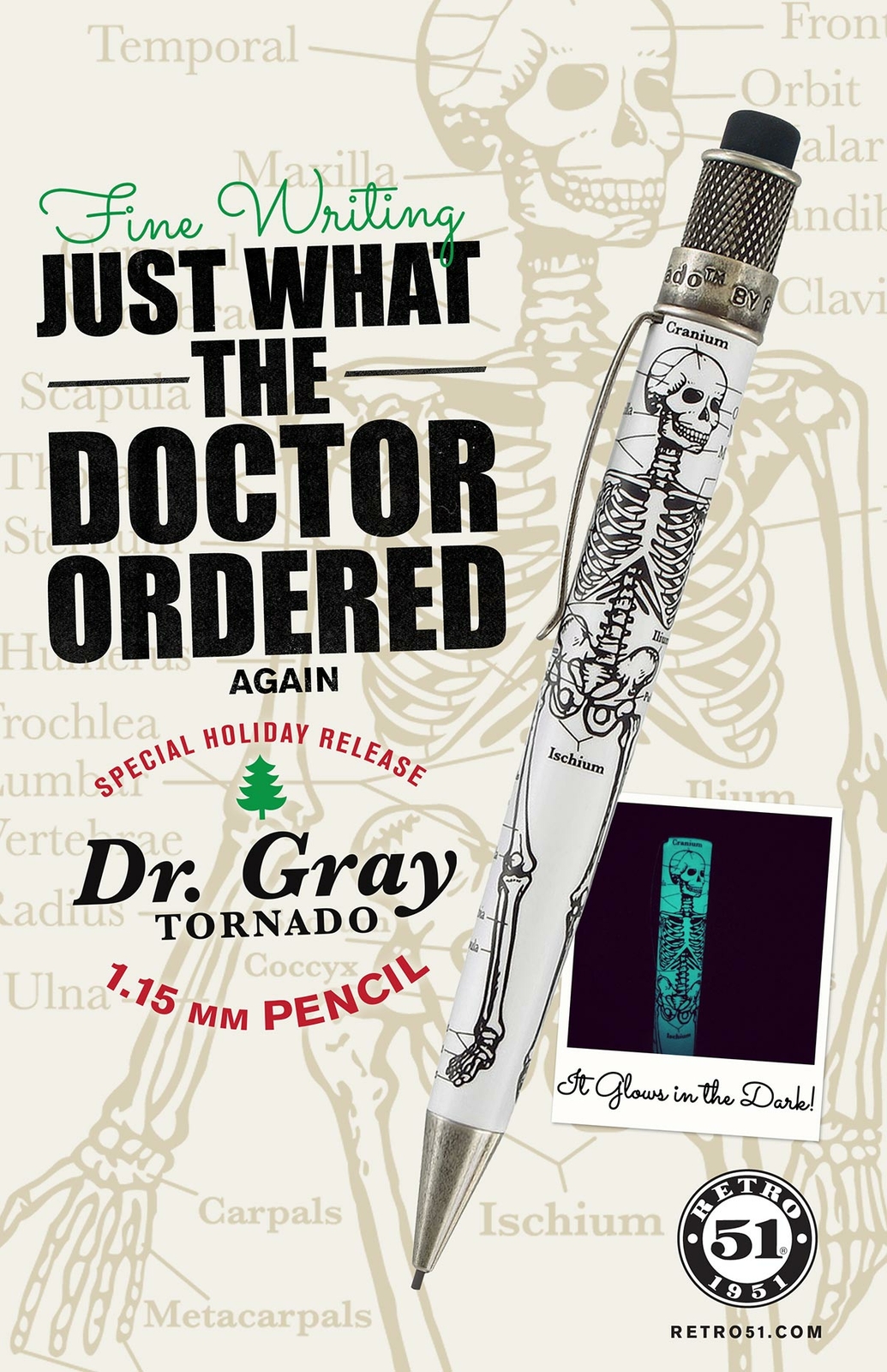 Retro 51 Tornado Dr. Gray Rollerball Pen & 1.15mm Mechanical Pencil Set – NEW