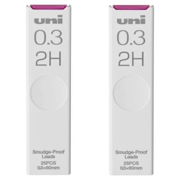 MITSUBISHI PENCIL uni Mechanical Pencil Refill Leads 0.3mm 2H 25pcs.×2Pack