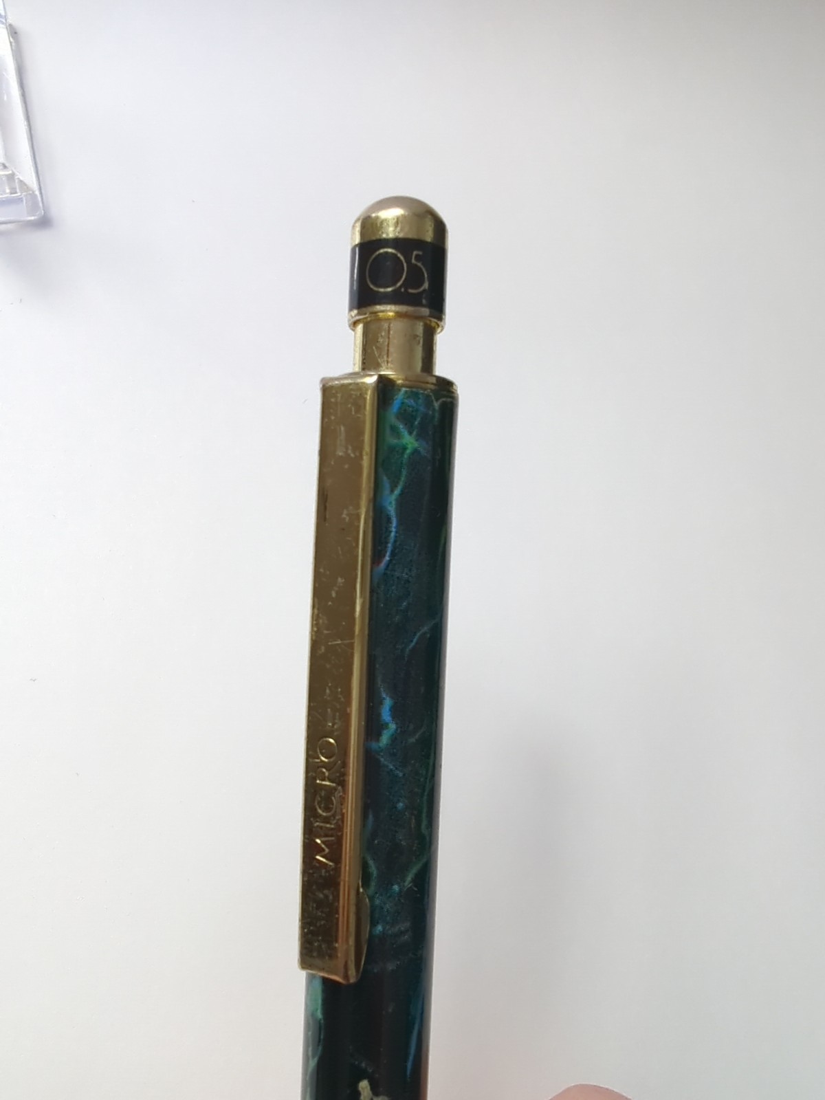 Vintage Micro Marbling Mechanical .5mm Pencil Made in Korea Green