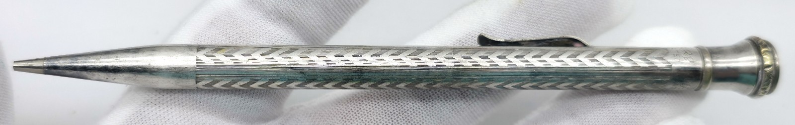Antique Triple Plated Silver Case Wahl Eversharp Mechanical Pencil