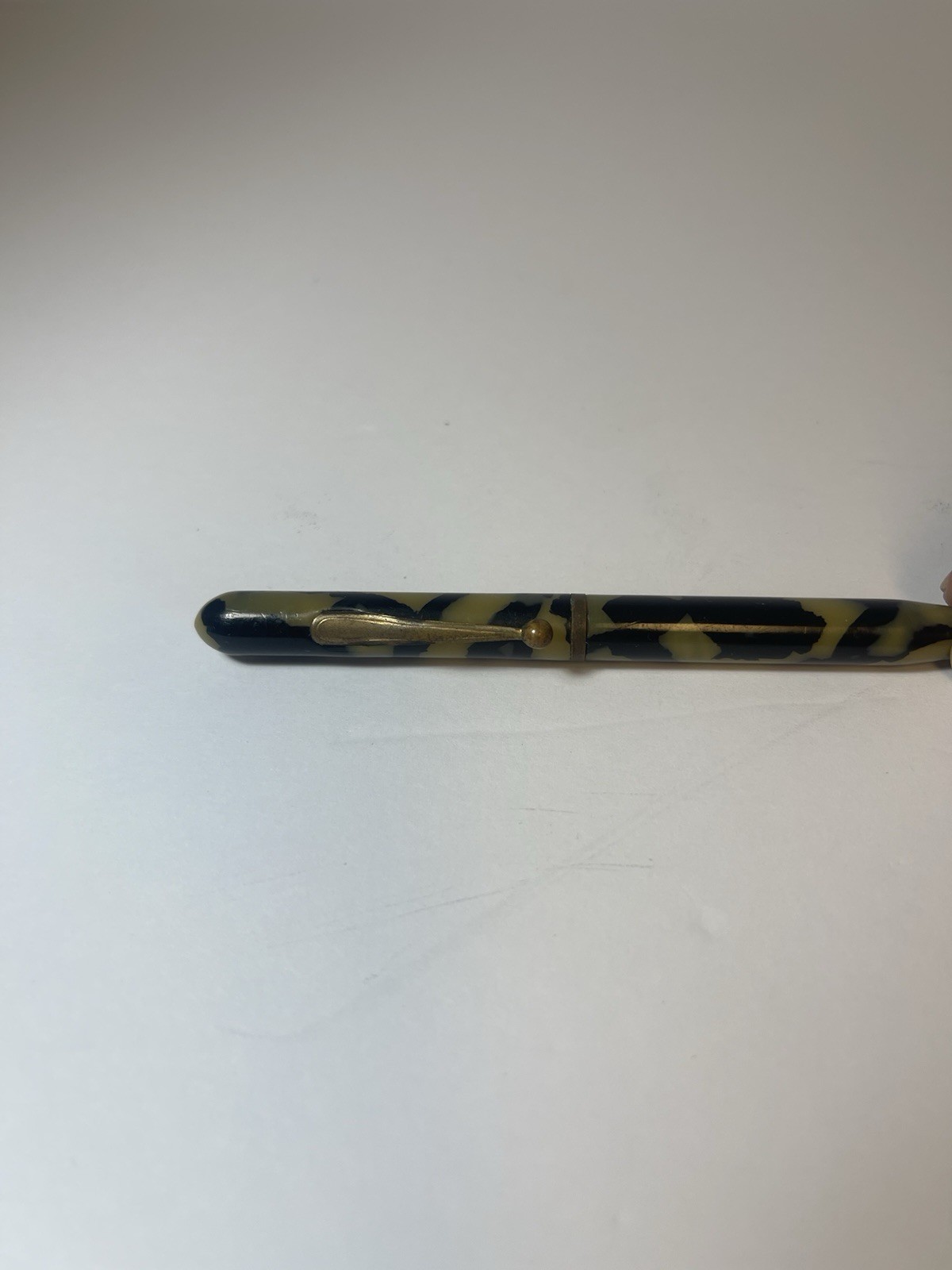 Sheaffer Balance Oversize Marble Yellow and Black Gold Plated Trim Pencil