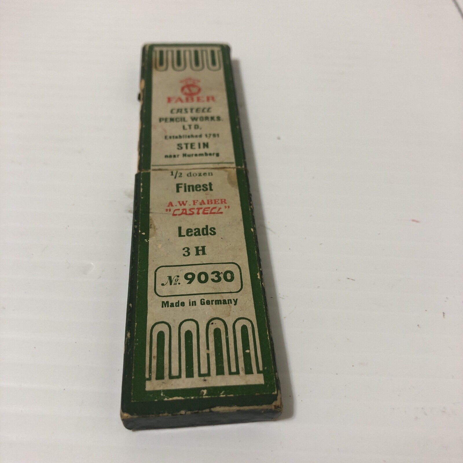 VTG A.W Fiber Castell 1/2 Dozen Pencil Leads 3 H #9030 Made In Germany. Rare