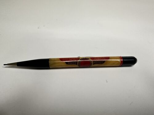 Antique Art Deco bakelite butterscotch multi color mechanical Advertising Pencil