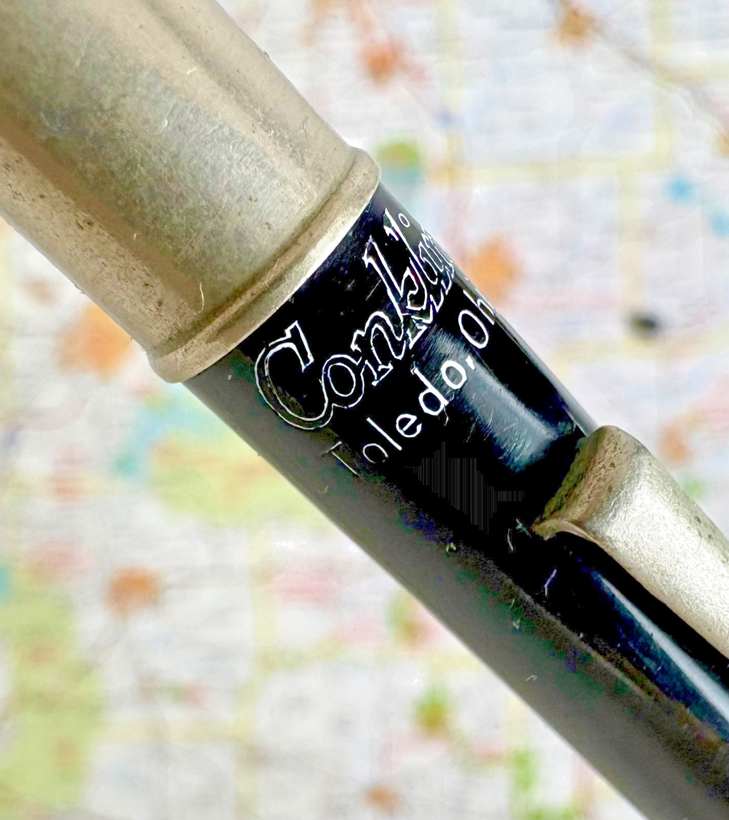 Vintage circa 1920s Conklin Black Celluloid Mechanical Pencil – working