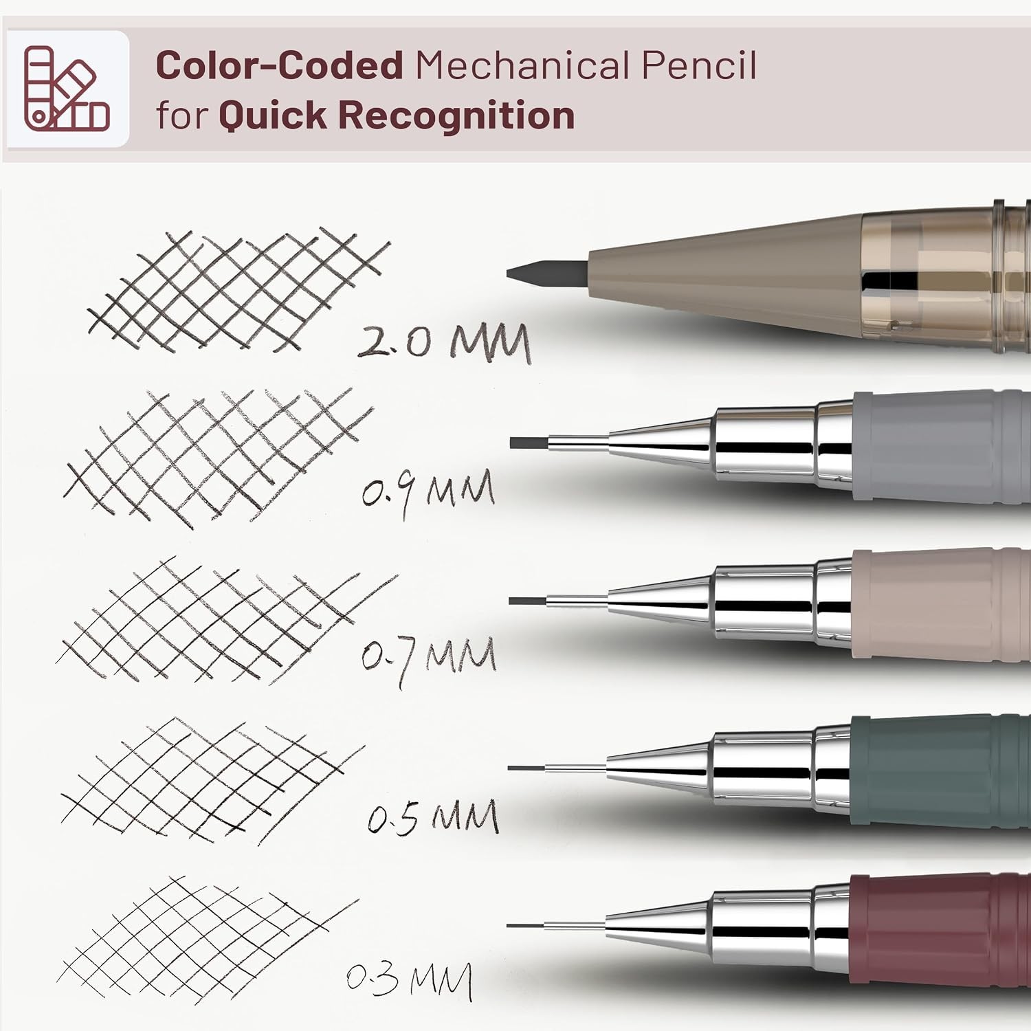 Versatile Mechanical Pencil Set for Art, Office & School – 5 Sizes Included