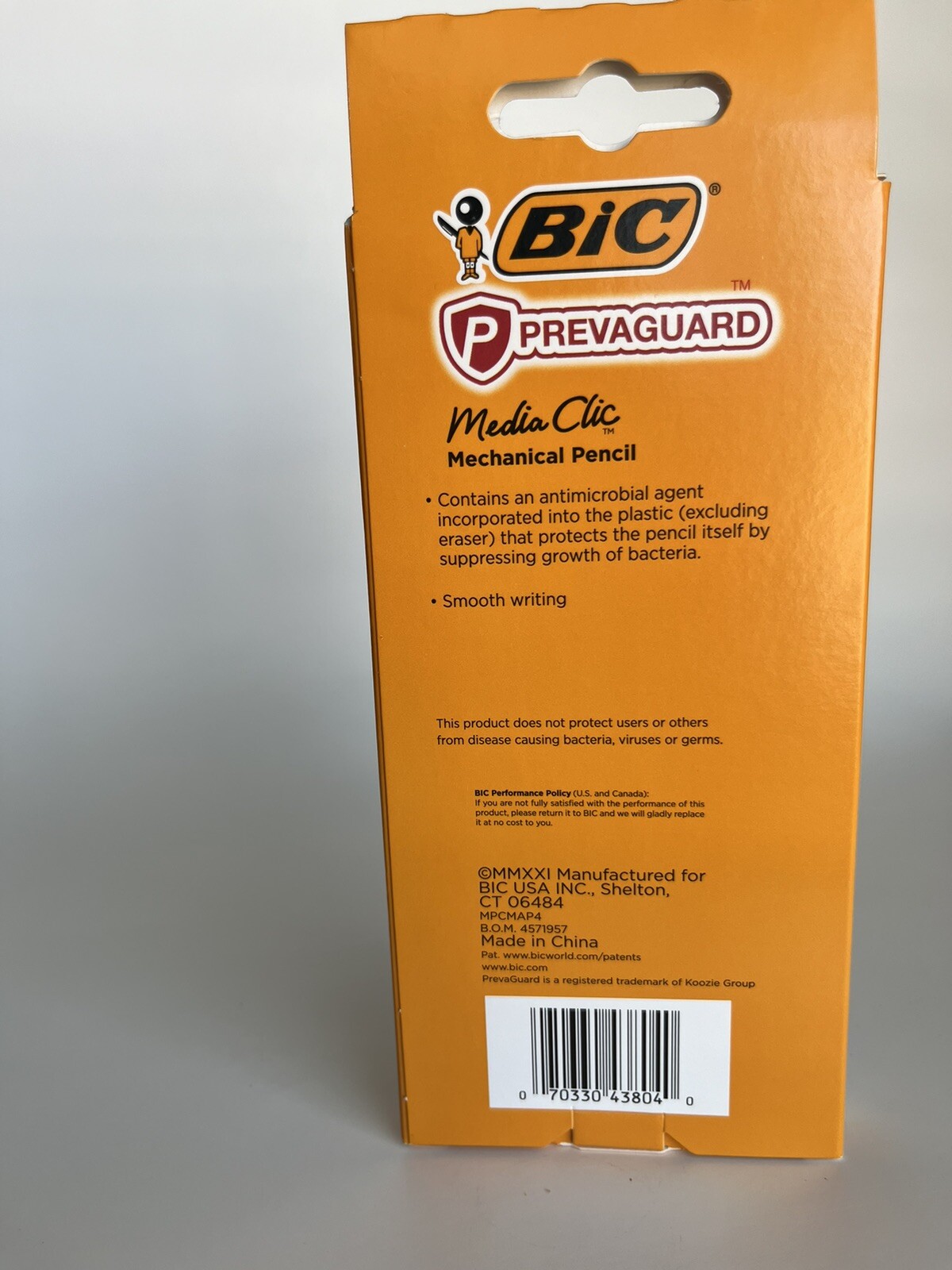 BIC Prevaguard Mechanical Pencils, 0.7 mm, #2, Black & Blue Barrels, Pack Of 4