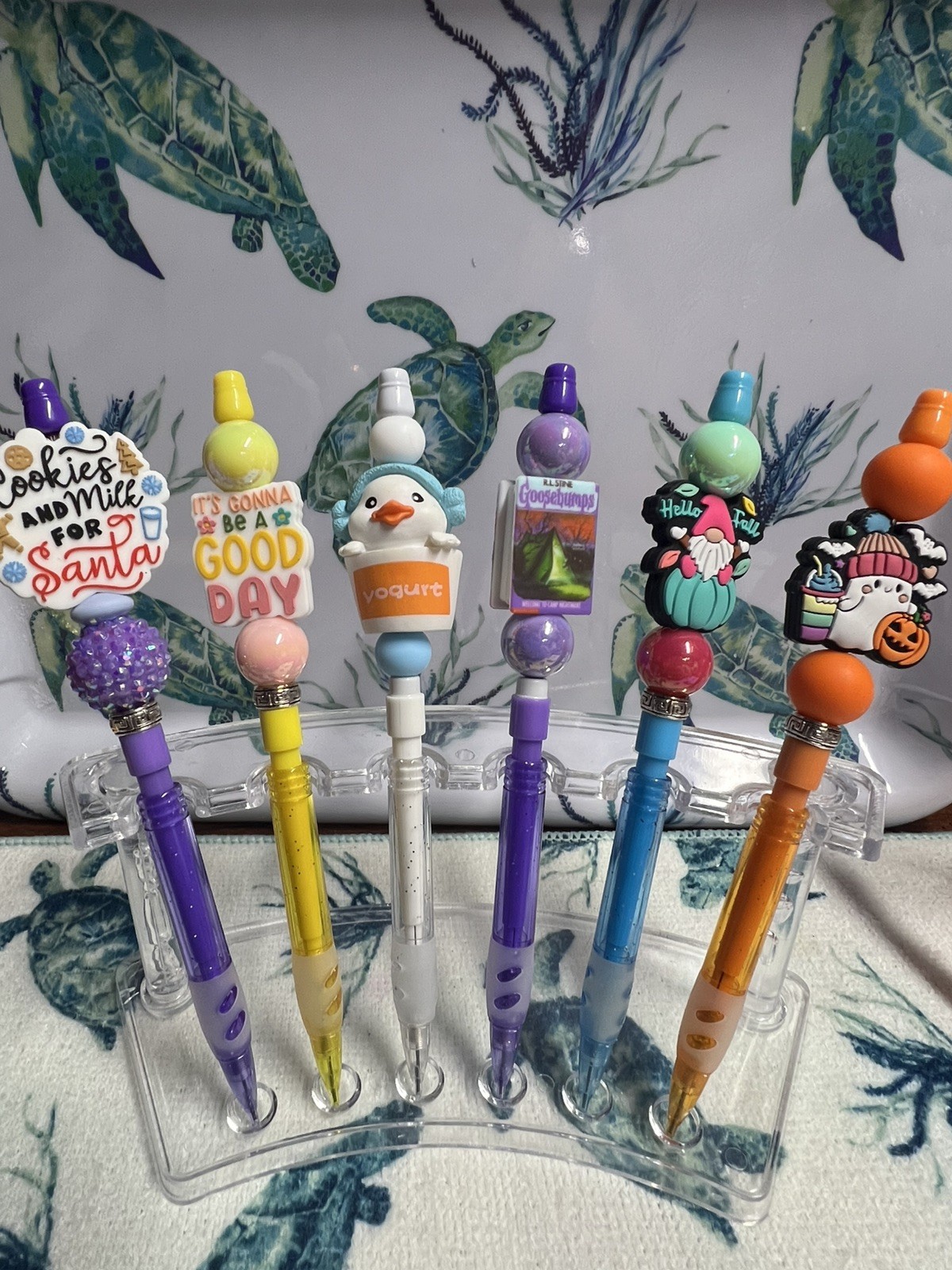 Custom Bead Mechanical Pencils Lot Of 6
