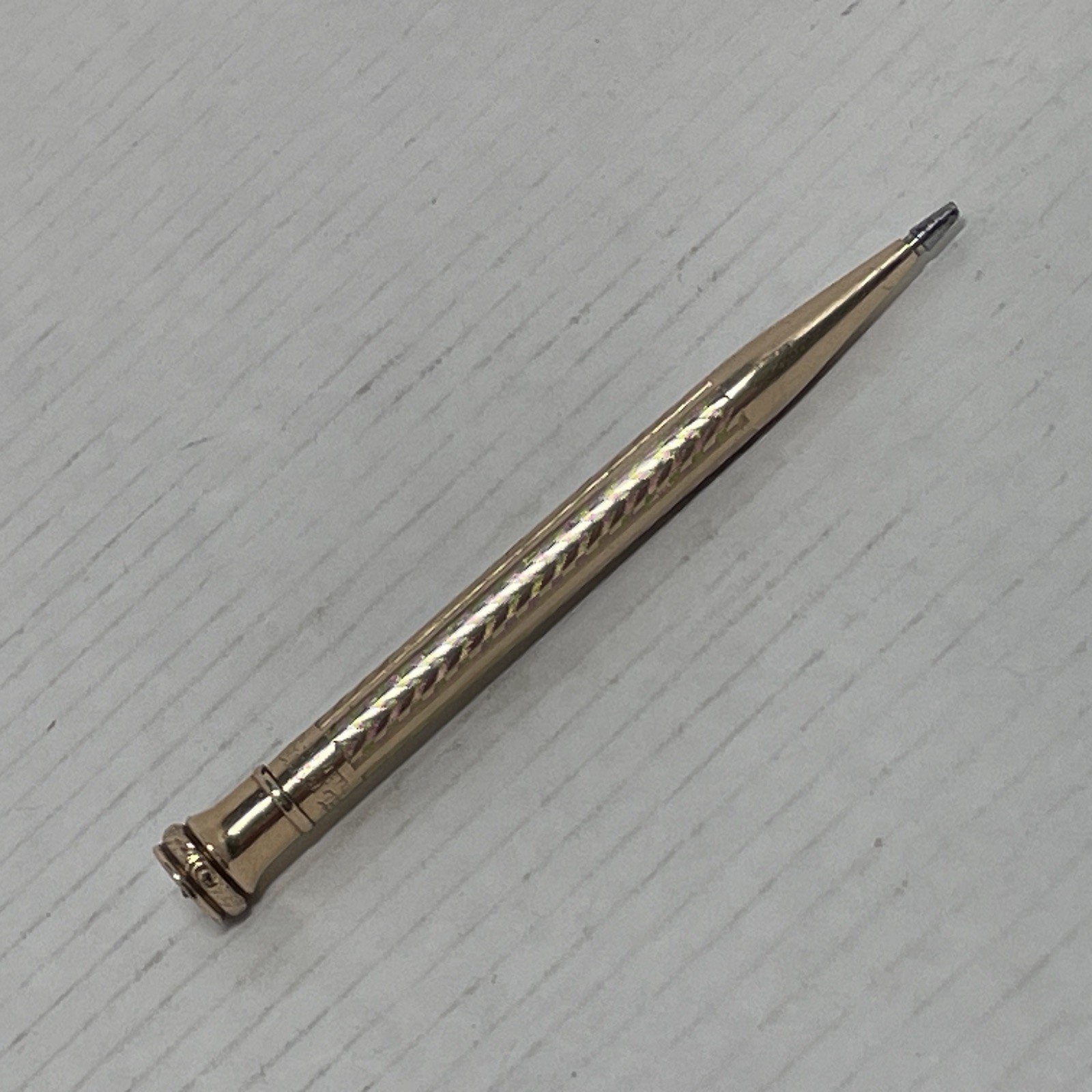 Wahl Eversharp Gold Filled Mechanical Pencil 1930 Herringbone Art Deco Inscribed