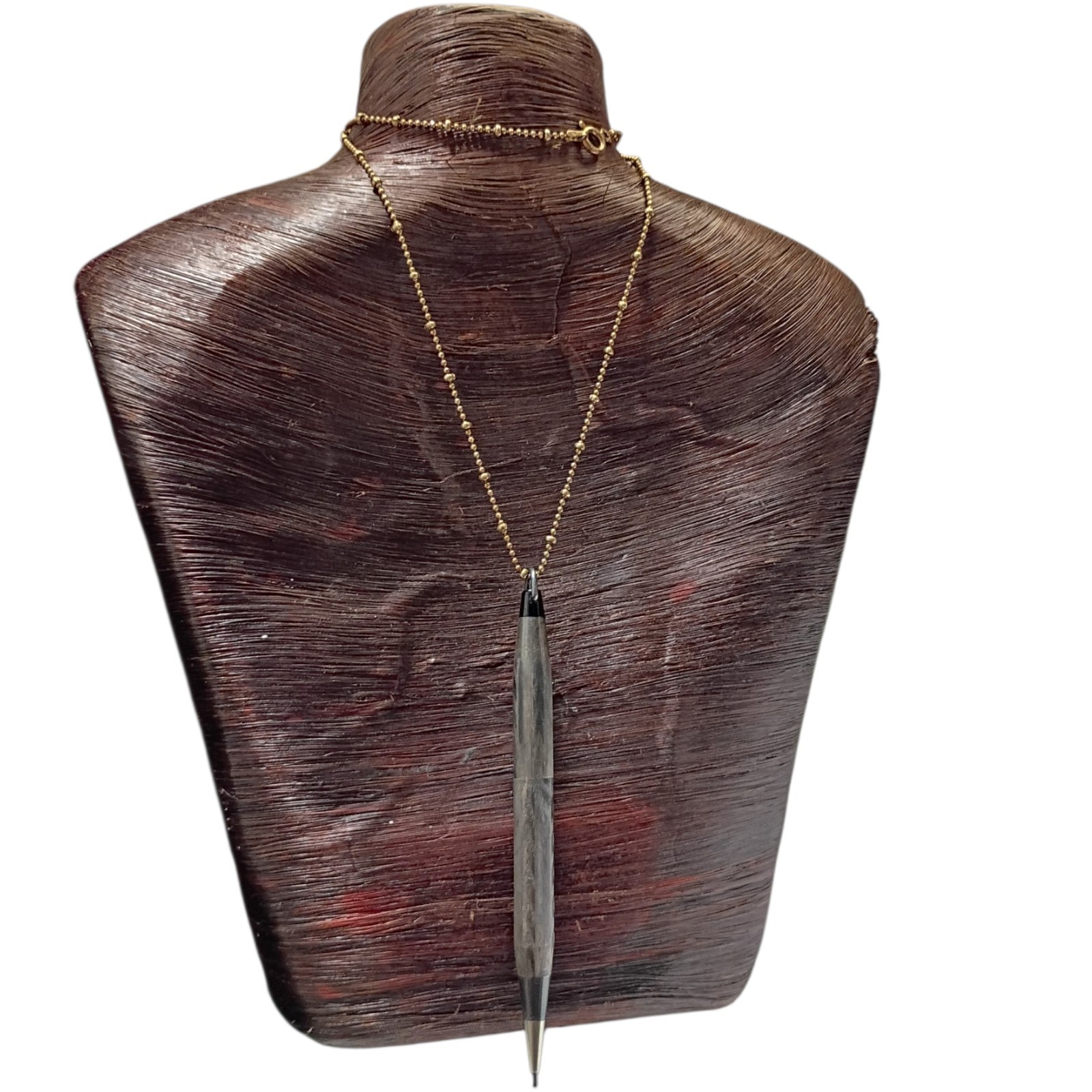 1940s Sterling Silver mechanical pencil Pendant Necklace