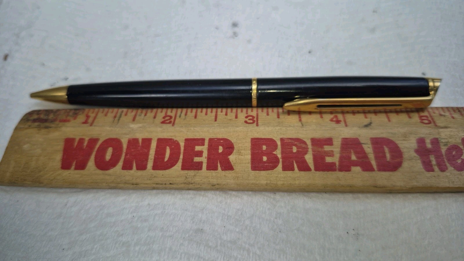 “WATERMAN * France” Black with Polished Brass Trim Working Mech Pencil