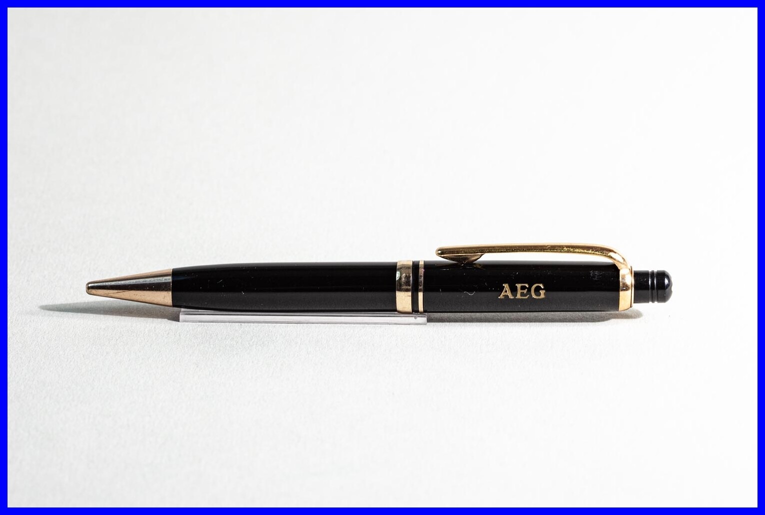 1958 AEG MONTBLANC 273 rare 12 cm short PIX Push Pencil Black Gold 1.18 mm lead