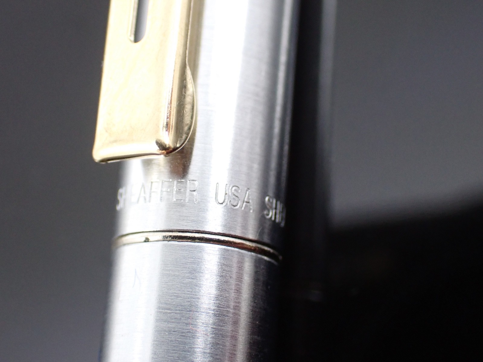 Sheaffer USA Mechanical Pencil • 0.7mm • Stainless Steel & Gold Trim • Vintage