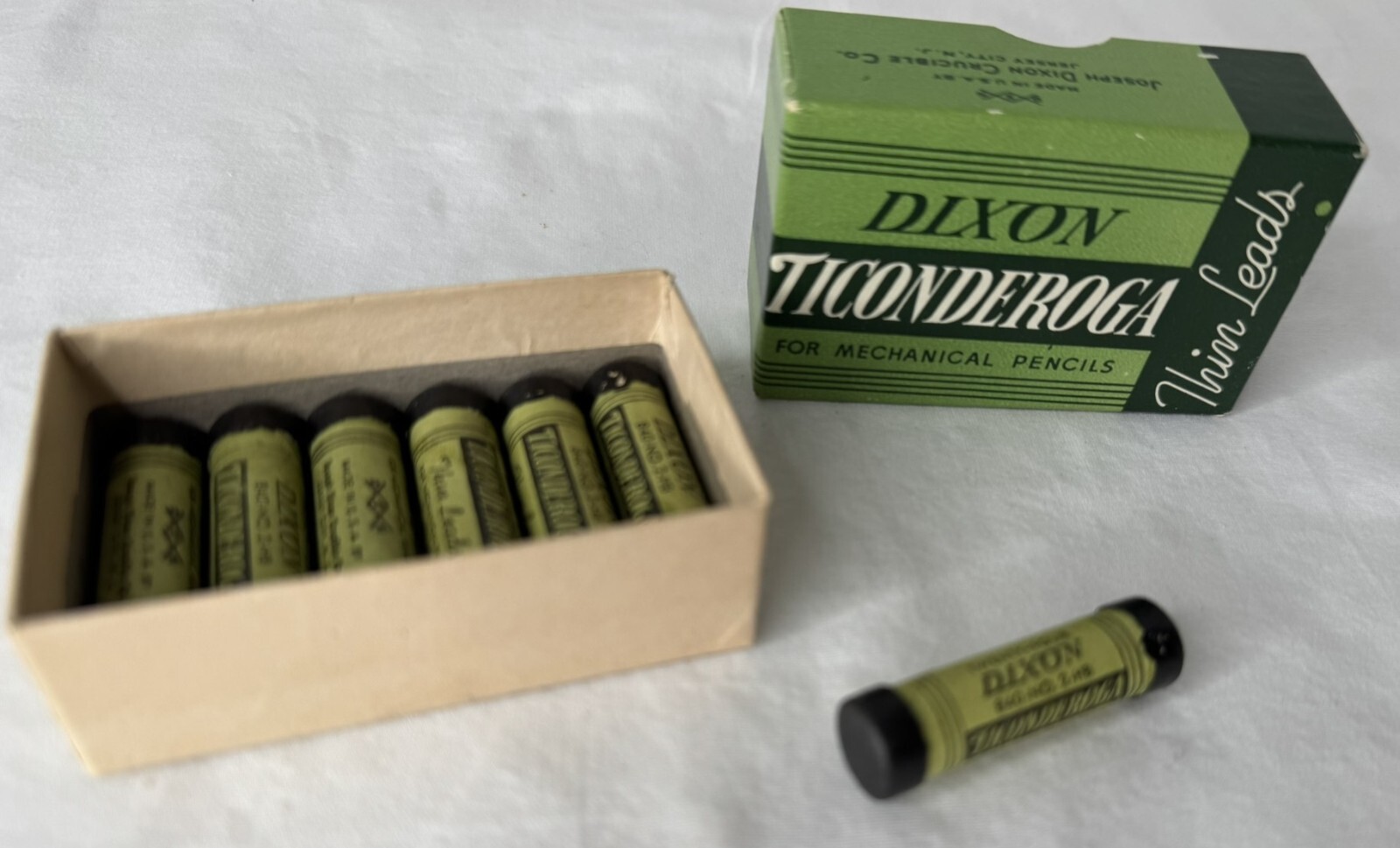 Lot of 7 Tubes VTG Dixon Ticonderoga 840 No. 2-HB Thin Lead Mechanical Pencils