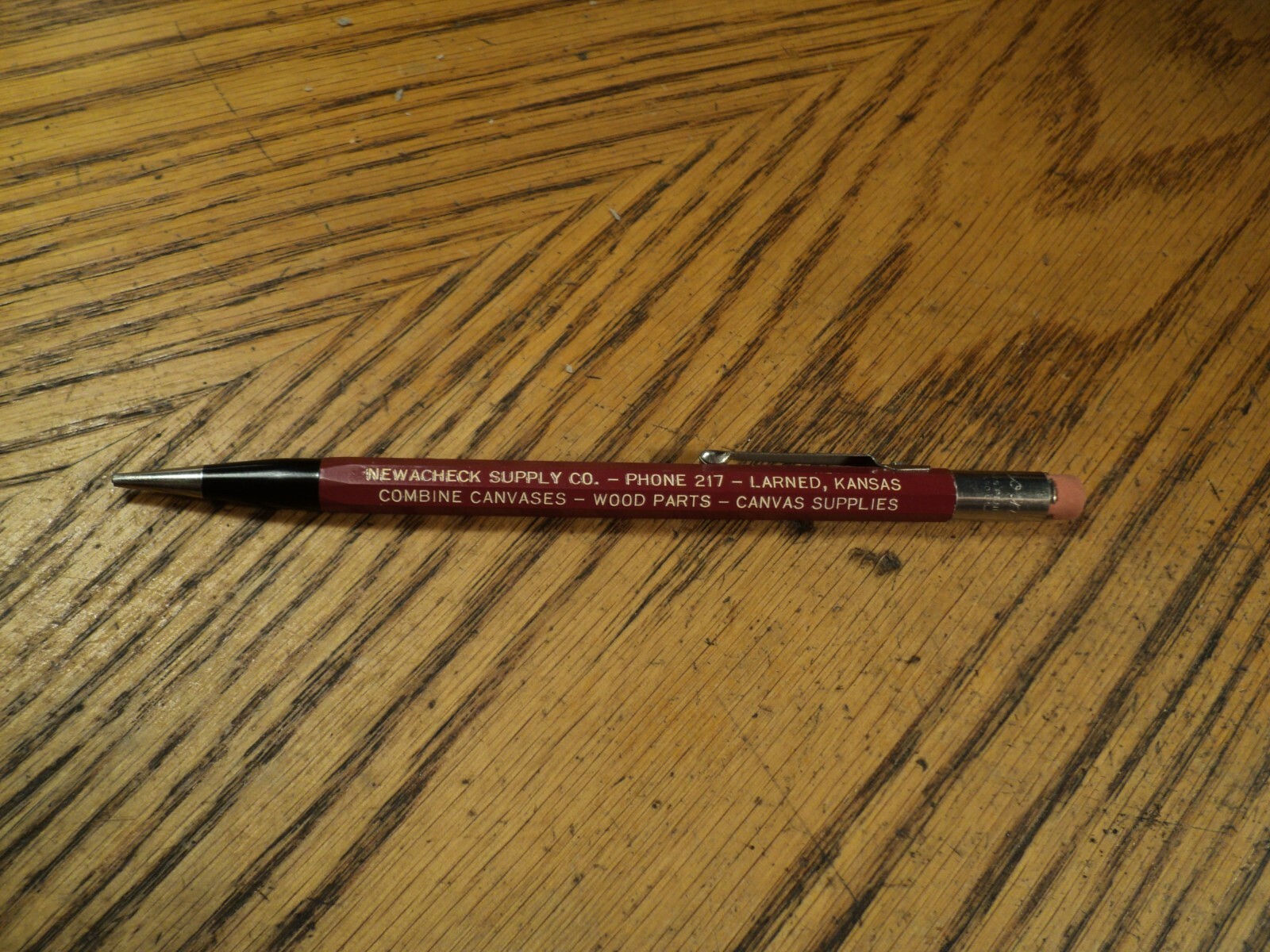 Vintage Autopoint Mechanical Pencil Newcheck Supply Co Canvas Larned Kansas