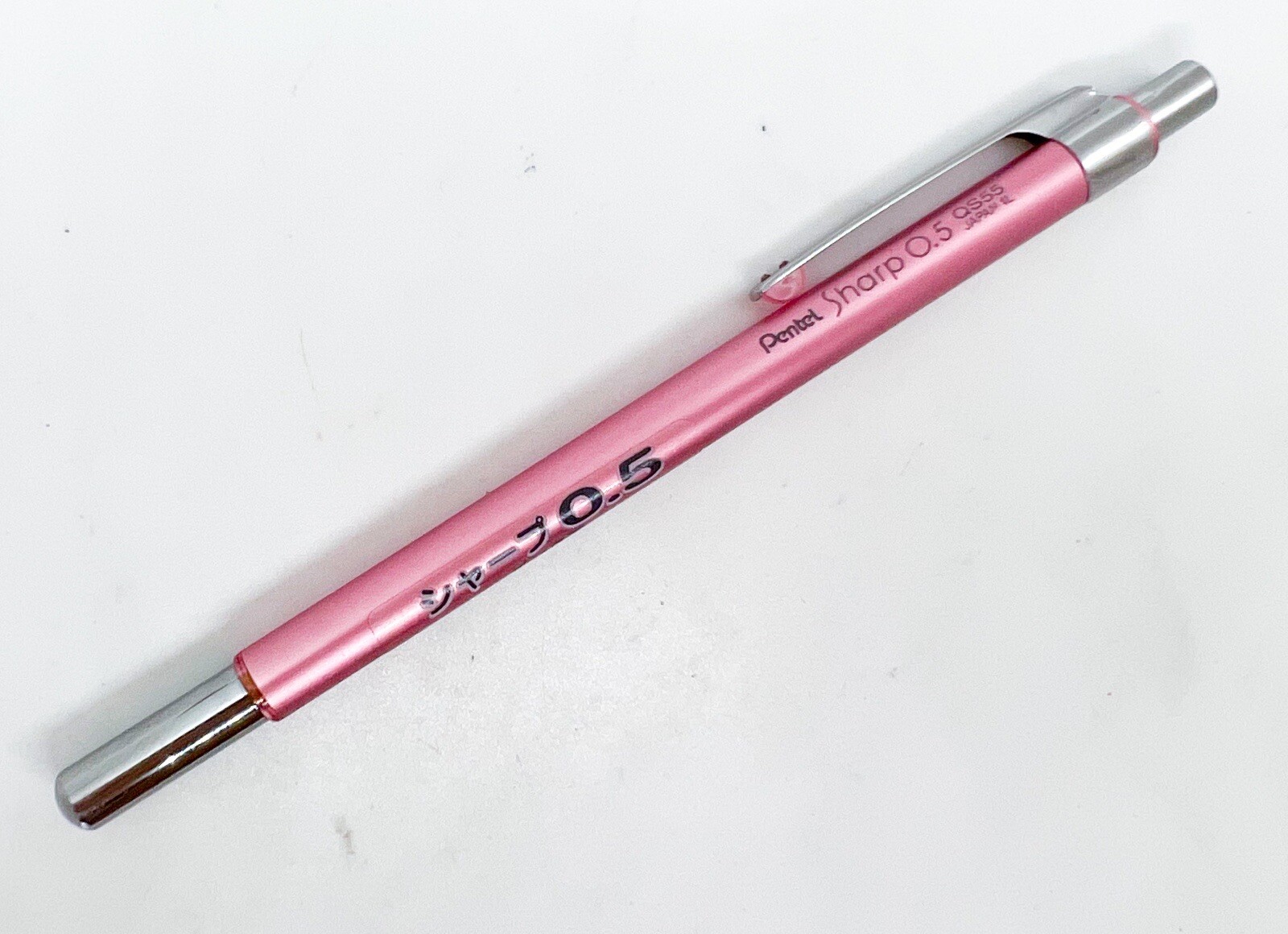 New Pentel QS55 Mechanical Pencil 0.5mm Two Side Caps Like PMG Fully Functional
