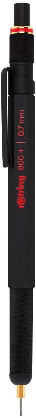 rOtring 1900182 800+ Mechanical Pencil and Touchscreen Stylus, 0.7 mm, Blac