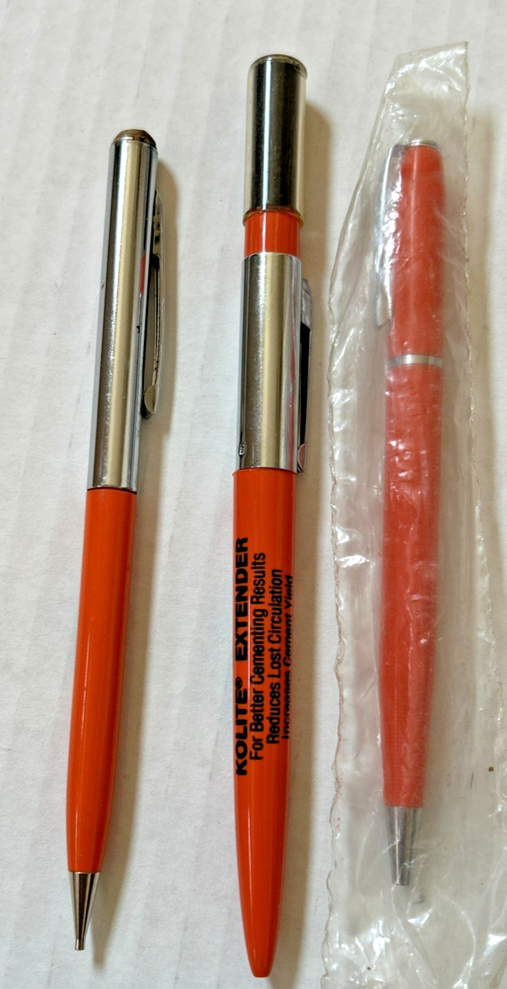 Vintage Dowell Advertising Pens And Mechanical Pencil Lot