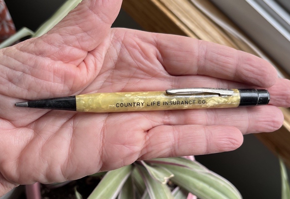 Vtg REALITE Mechanical Pencil Country Life Insurance Co AD MCM