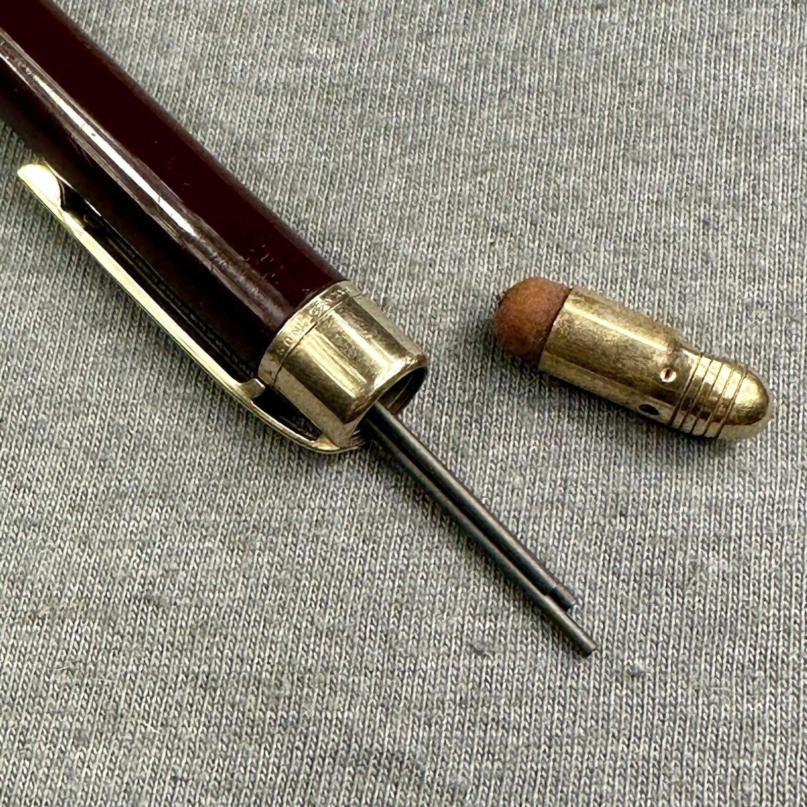 Vintage Eversharp Skyline Mechanical Pencil Maroon Gold Filled Trim USA Working