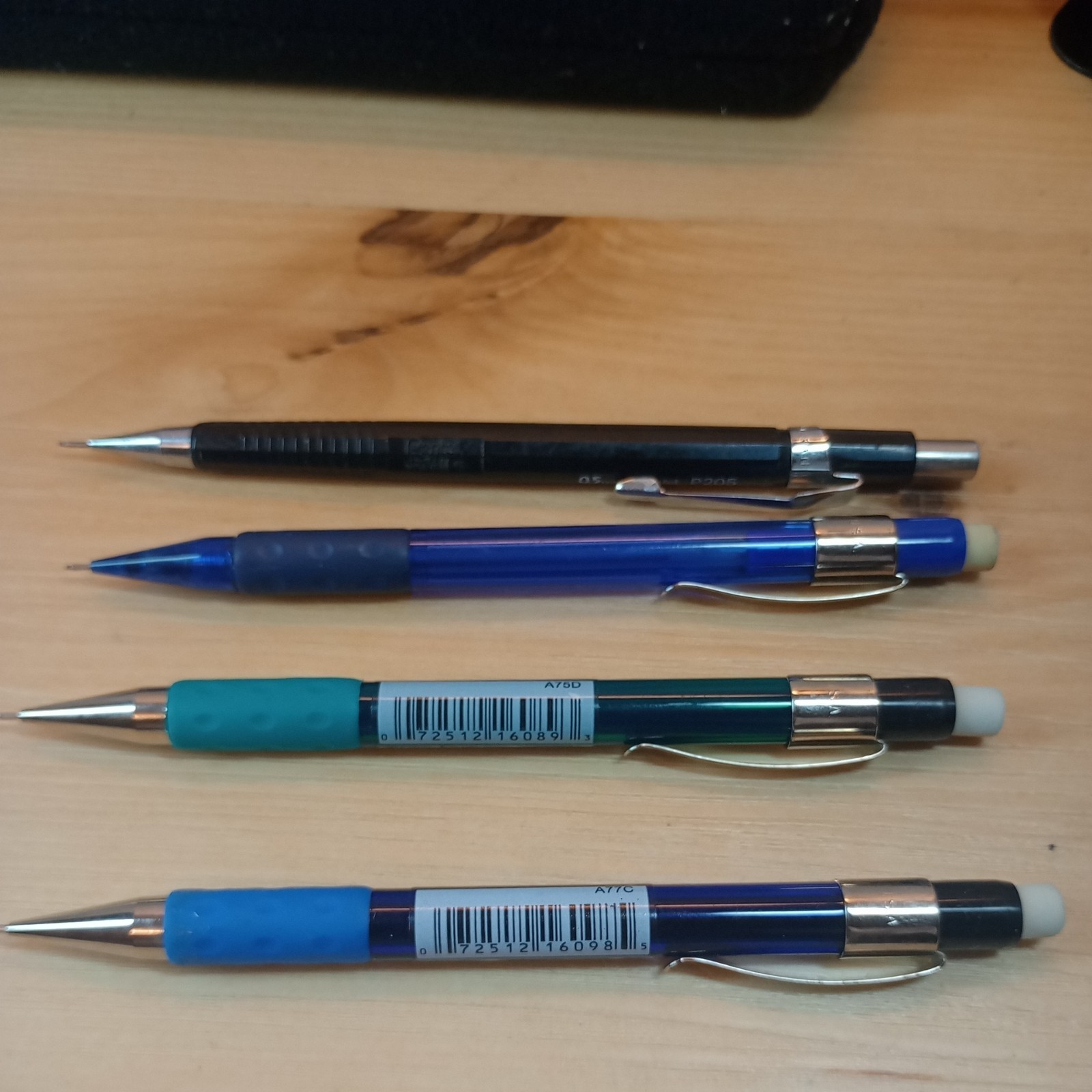 Vintage Pentel Japan Mechanical Pencil Set of 4 AL25 P205 A75 A77