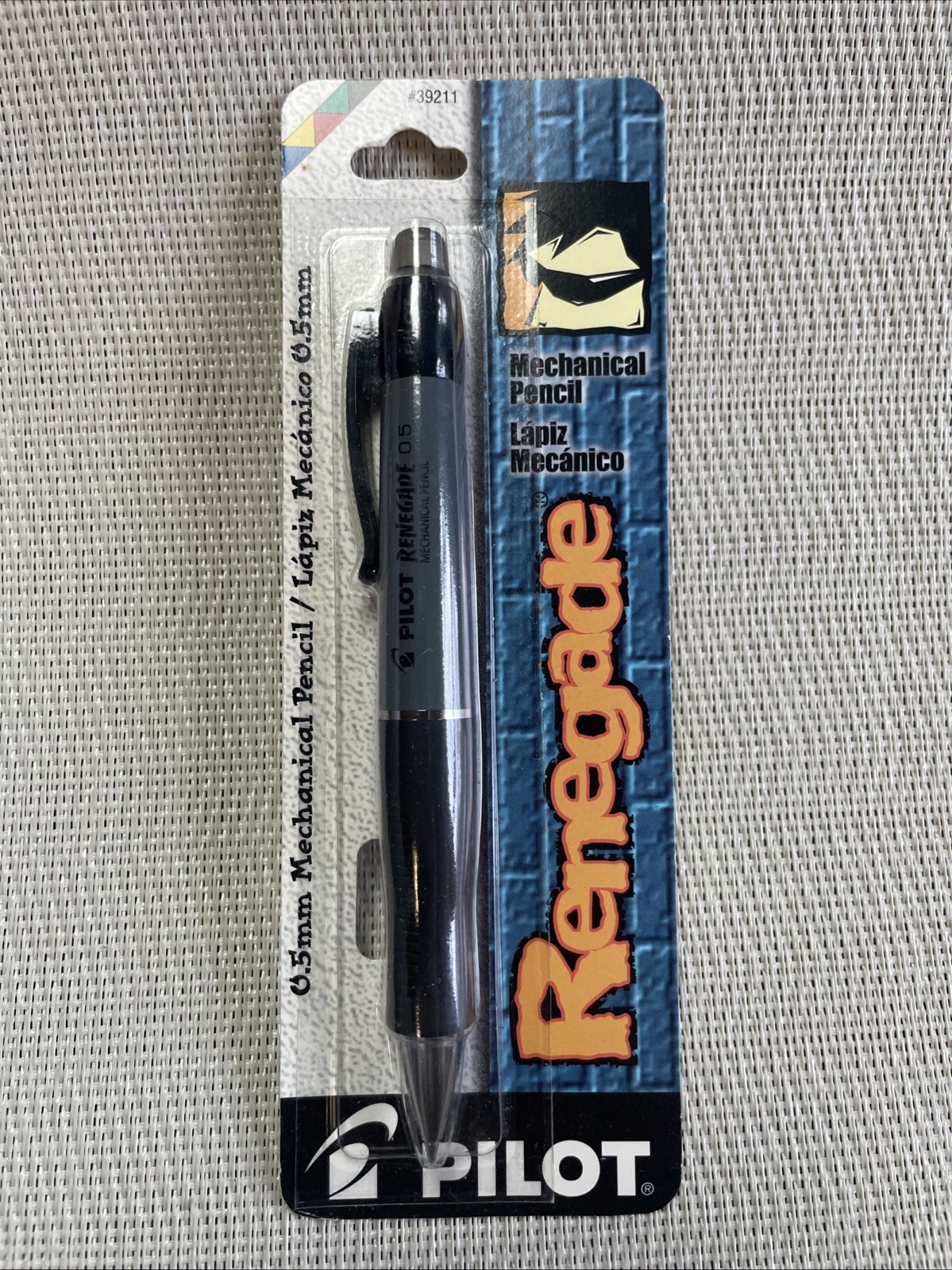 NOS Pilot Renegade Mechanical Pencil 0.5 leads Wide Rubber Comfort Grip – GRAY