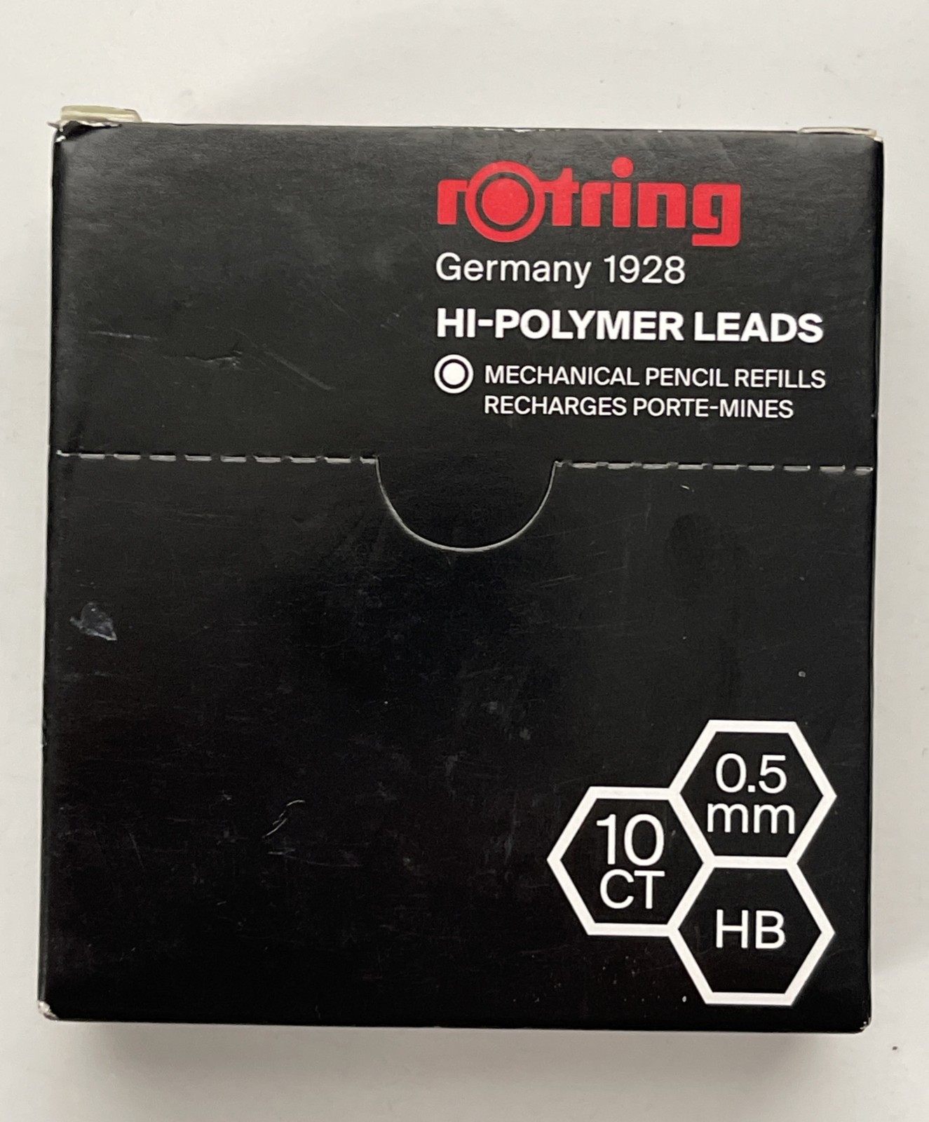 10 CT Newell Rubbermaid Rotring Hi-Polymer Leads 0.5mm HB