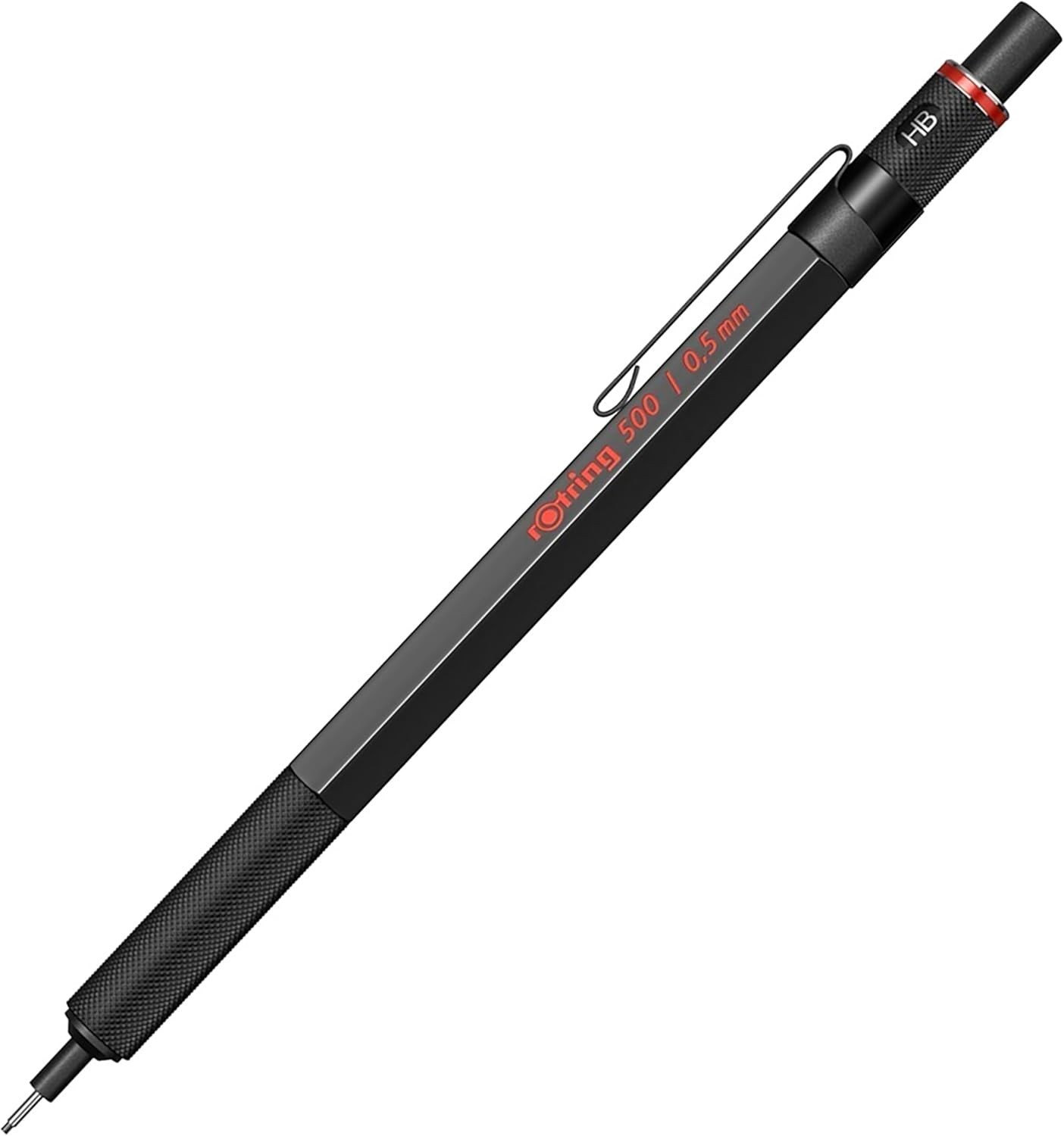 Black Mechanical Pencil with Metal Grip