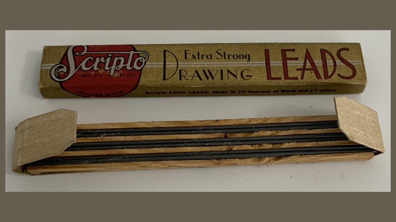 Vtg Scripto Extra Strong Drawing Leads #130/133 Red & Black – 6 Packs Read Desc!