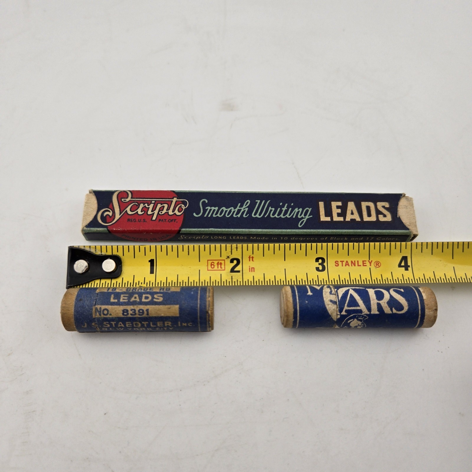 Lot Vtg Mechanical Pencil Leads Staedtler MARS Scripto HB Black Pencil Refills