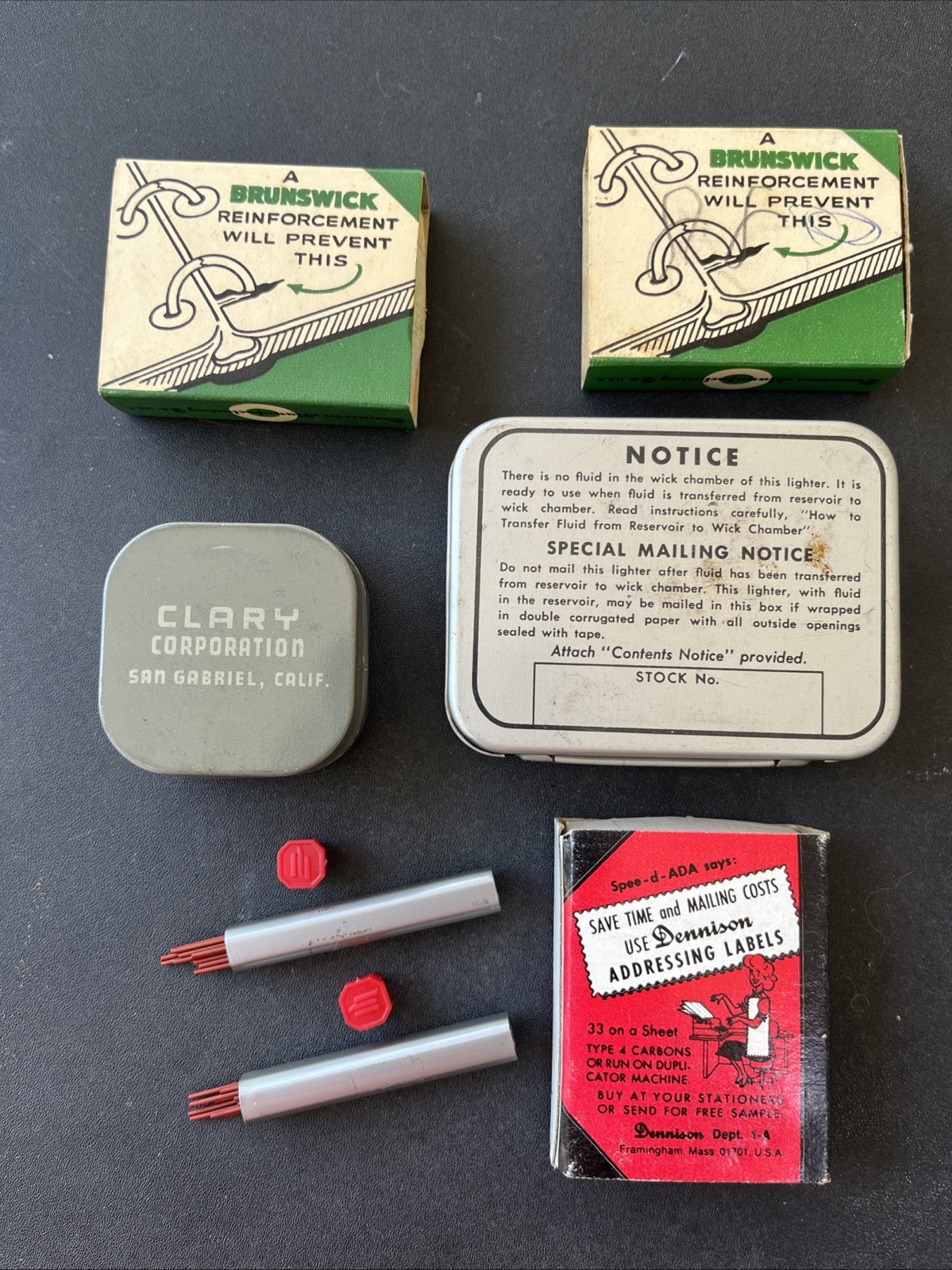 Vintage Office Lot Red Eagle Electronic Lead Brunswick Clary Dennison Ritepoint