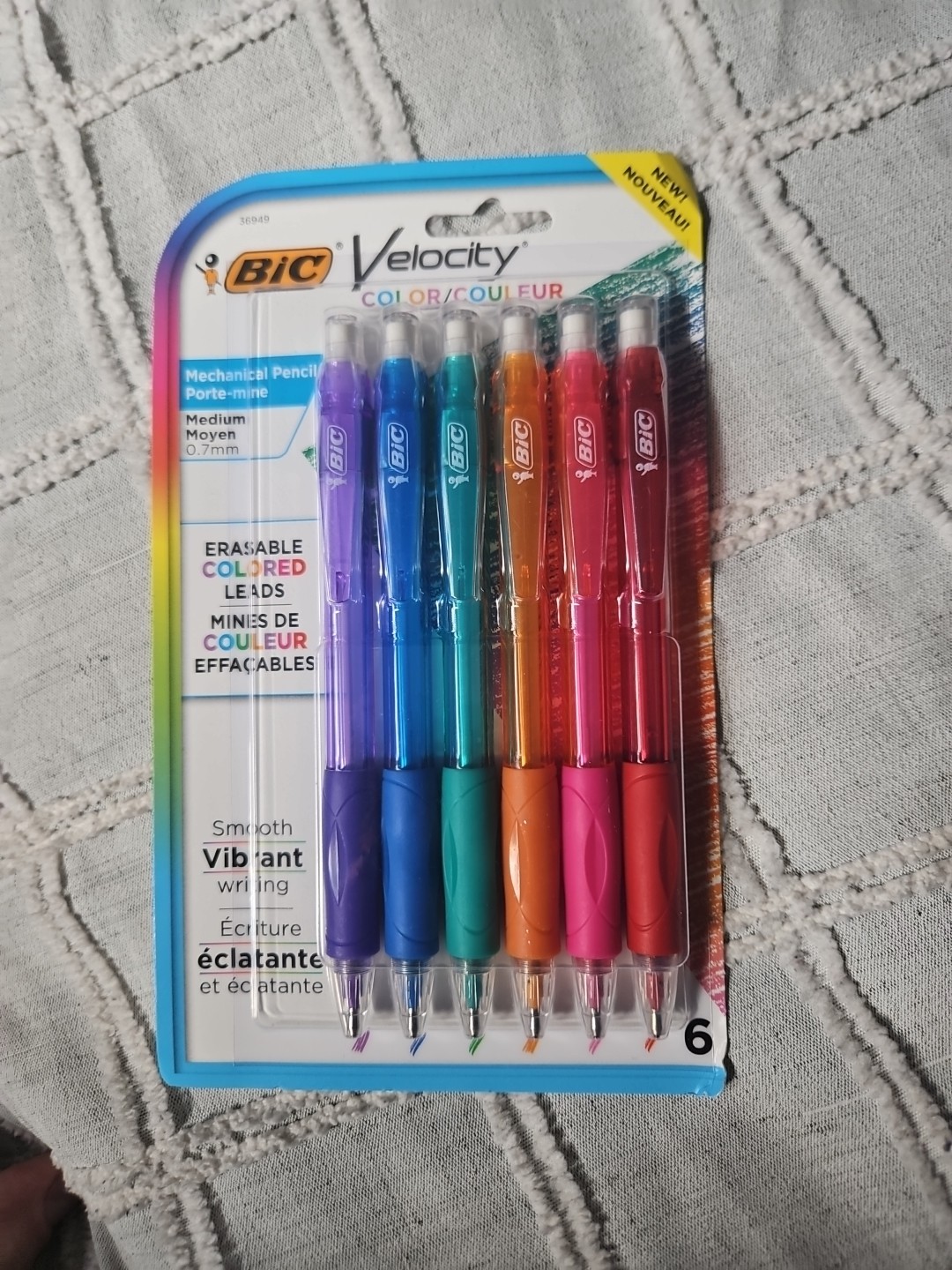 Velocity Mechanical Pencils Colored Leads Medium Point 0.7 mm 6 – Count/ Colors