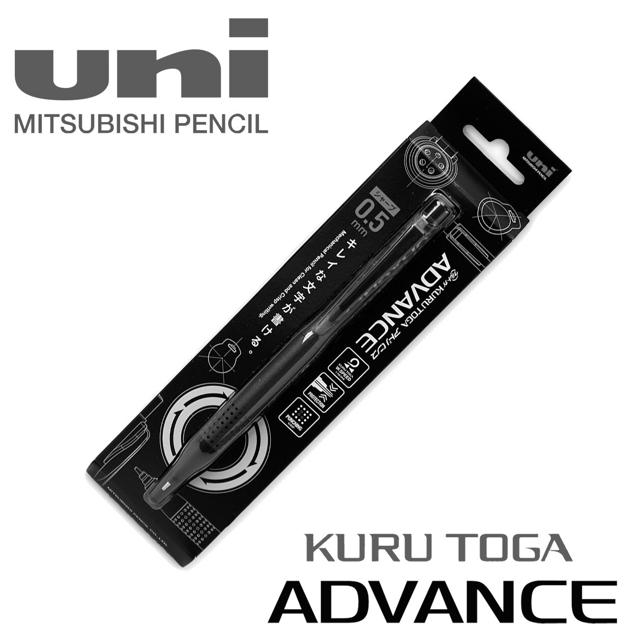 MItsubishi Uni-Ball KURU TOGA ADVANCE Mechanical Pencil (0.5mm) Made in Japan