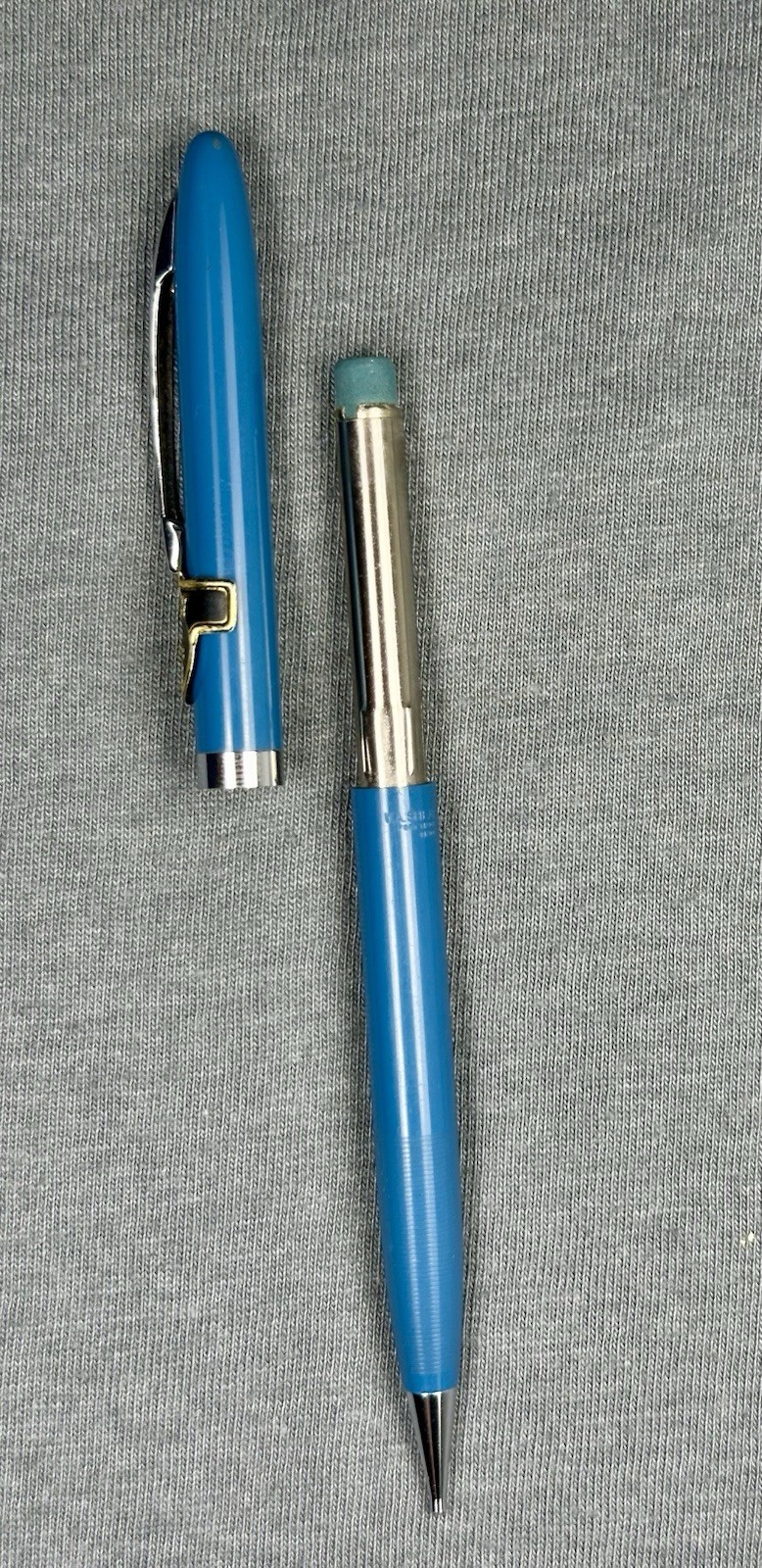 NOS Sheaffer Vintage Robin Egg Blue Cadet Pencil w/ Price Hangtag Excellent New